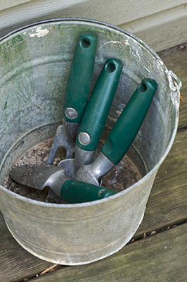 Balcon et jardin de janvier outils